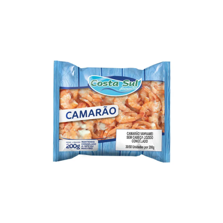 CAMARÃO VANAMEI COSTA SUL DESCASCADO IQF 30/50 200G