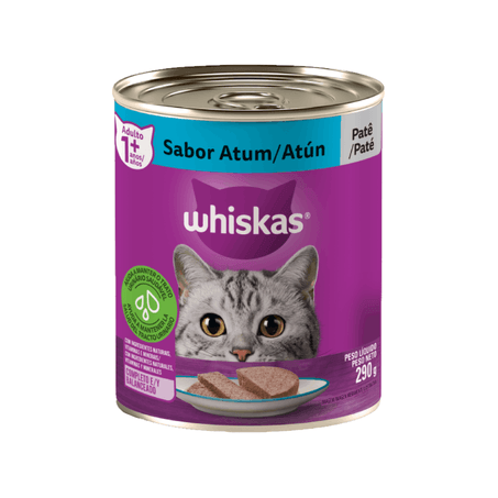 Patê para Gatos Adultos Whiskas Atum Lata 290gr