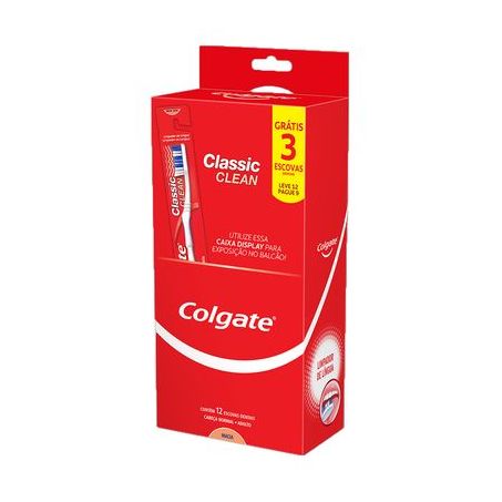 Escova Dental Colgate Classic Clean Leve 12 Pague 9 Unidades