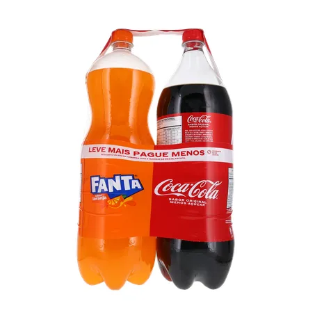 Conjunto Coca-Cola + Fanta 2 Litros - Com 1 Refrigerante Coca-Cola - Tradicional + 1 Refrigerante Fanta - Laranja - Pet 360-2