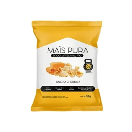Pipoca Queijo Cheddar Mais Pura 30g