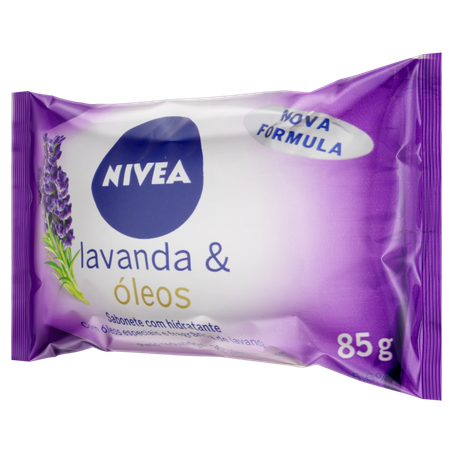 Sabonete Barra Hidratante Lavanda & Óleos Nivea Flow Pack 85g 360-1