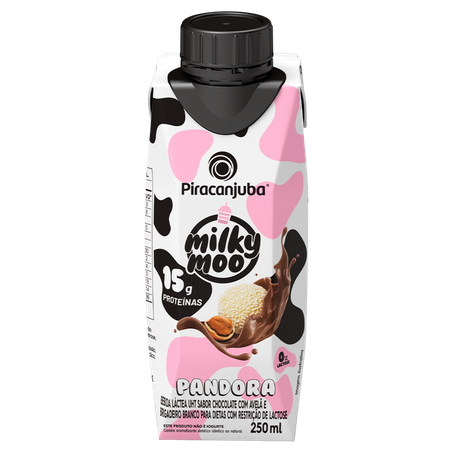 Bebida láctea piracanjuba milk moo chocolate 15g proteína 250ml