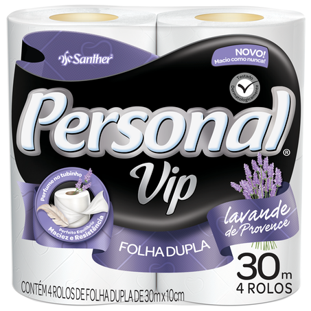 Papel Hig Personal Vip F.Dupla 30m C/4 Perfumado