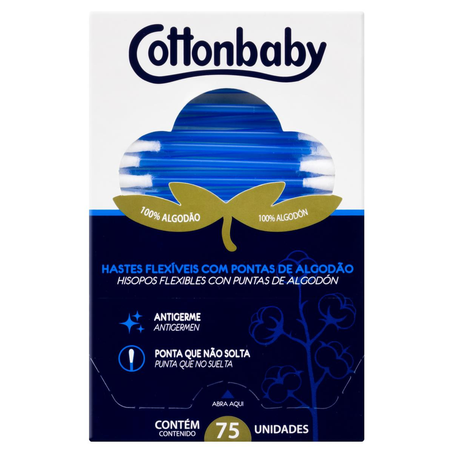 Haste Flexível Cottonbaby Com 75 Hastes