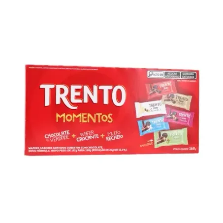 Wafers Sabores Sortidos Trento Momentos Caixa com 12un - 168gr