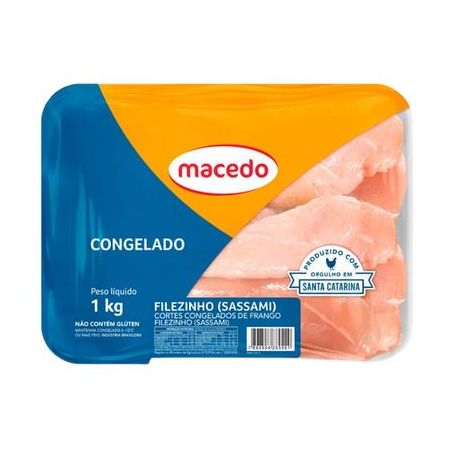 Filezinho frango sassami macedo 1kg bandeja
