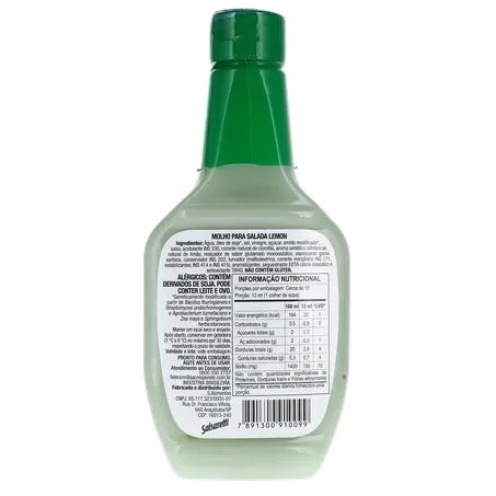 Molho pronto p- salada salsaretti lemon 235ml 360-17