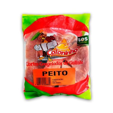 Peito frango pedaços coloninho 500gr