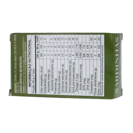 SARDINHA IMPORTADA MARROQUINA SAFI COM ÓLEO CAIXA 125G 360-20