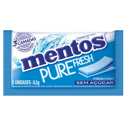 Chiclete Mentos 8,5g - Pure Fresh - 3 Camadas