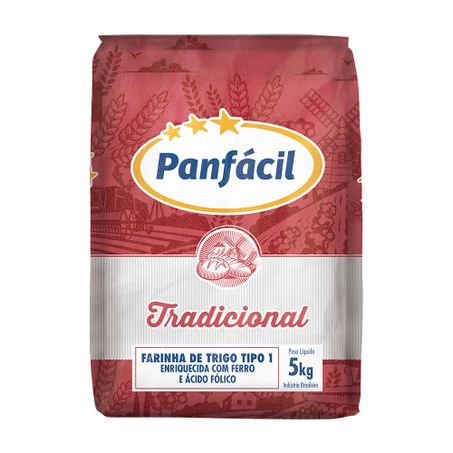 FARINHA DE TRIGO TRADICIONAL TIPO 1 5KG PANFÁCIL