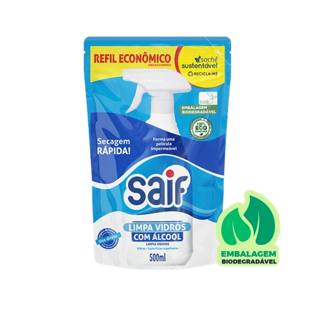 LIMPA VIDROS SAIF SACHE 500 ML                    