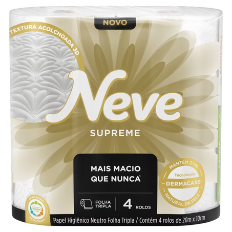 PAPEL HIG NEVE FOLHA TRIPLA SUPREME 4X20MT 