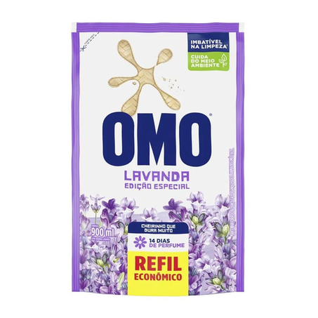 LAVA ROUPAS LÍQUIDO OMO LAVANDA SC 900ML