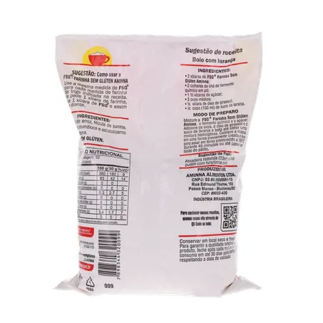 Farinha Sem Glúten Aminna Embalagem 500G 360-18
