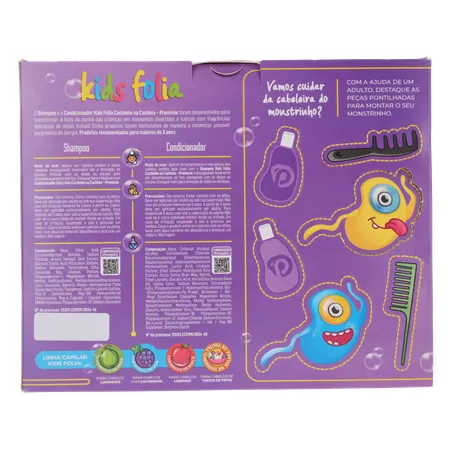 Kit infantil premisse cachos shampoo 400ml + condicionador 400ml 360-2
