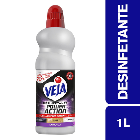 DESINFETANTE VEJA POWER ACTION LAVANDA FR 1L