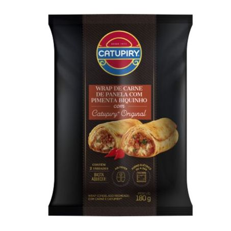 WRAP CATUPIRY CARNE DE PANELA C/PIMENTA BIQUI 180G