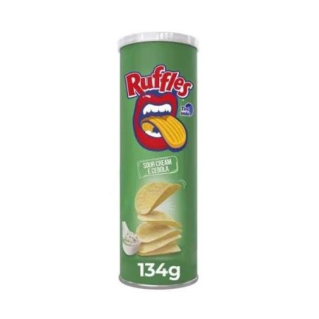 Batata frita ruffles tubo sour cream e c
