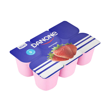Bebida Láctea Danone Polpa Morango Bandeja 510G