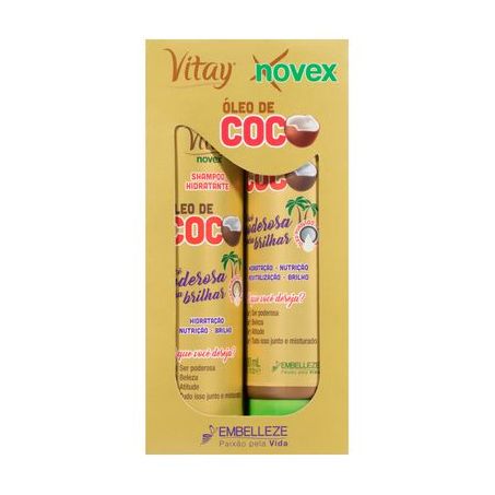 Kit novex shamp.300ml+cond. oleo coco 30