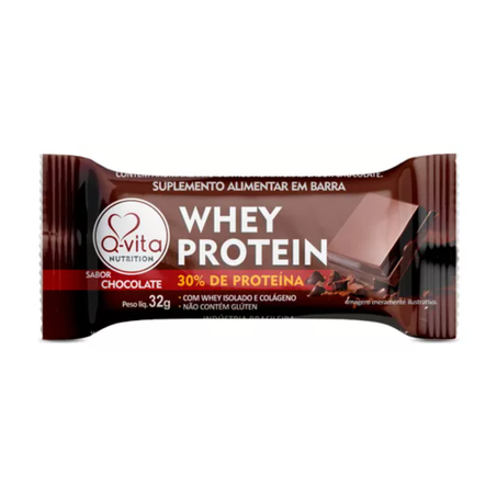 Barra protein 30% proteína chocolate q vita 32g