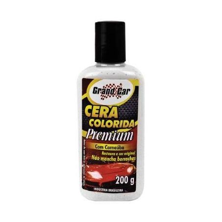 Cera Automotiva Colorida Grand Car Branca Embalagem 200G