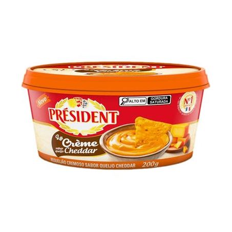 Requeijão president com queijo cheddar 200g
