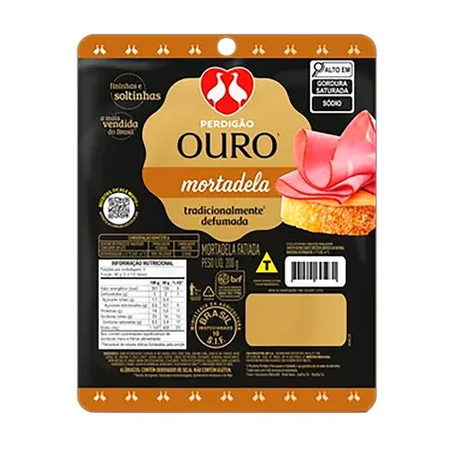 MORTADELA BOLOGNA PERDIGÃO OURO FATIADA 200G