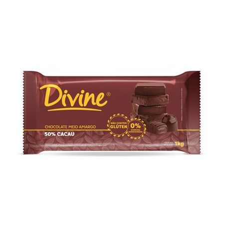 CHOCOLATE DIVINE PC 1 KG MEIO AMARGO