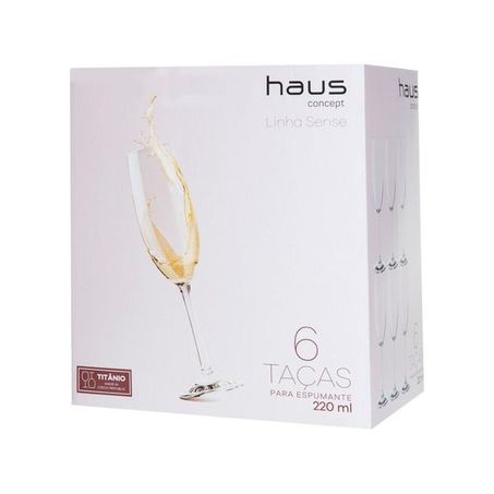 Jogo de taças para espumante Haus 6x220ml