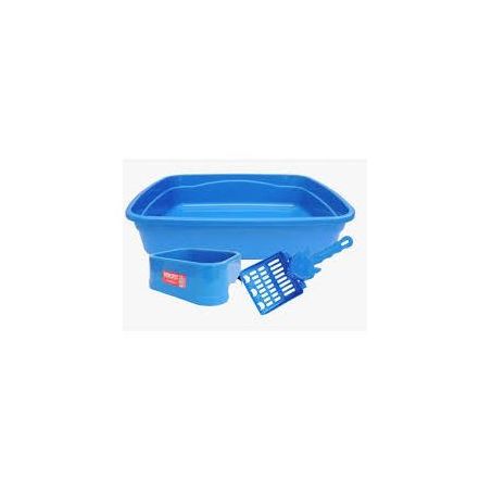 Kit gato brinqpet banheiro azul