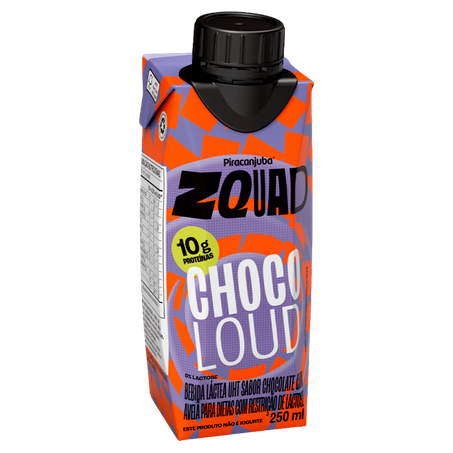 Bebida Láctea UHT Choco Loud Zero Lactose Piracanjuba Zquad Caixa 250ml 360-1