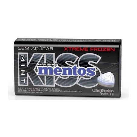 Bala Mentos Kiss Mint Xtreme Frozen Embalagem 35G