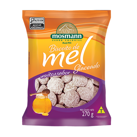 BISCOITO MOSMANN MEL GLACEADO 270G