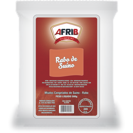 Rabo suíno congelada afrib 500g