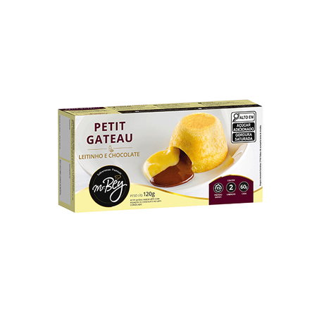 Petit gateau mr bey leitinho/chocolate 8og