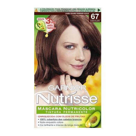 Tintura Para Cabelo Garnier Nutrisse Chocolate Louro Escuro Dourado Acaju 67 67LT