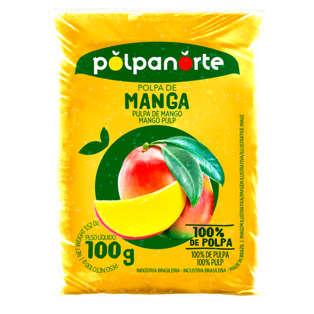 POLPA DE FRUTA MANGA POLPANORTE PACOTE 100G