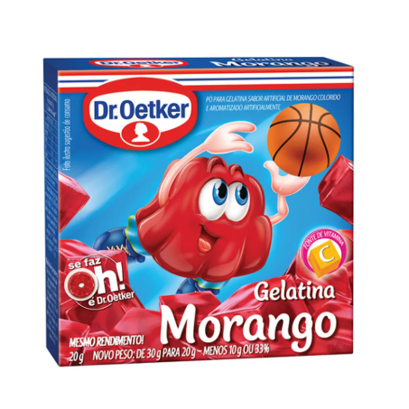 Gelatina Dr Oetker Sabor Morango Caixa 20gr