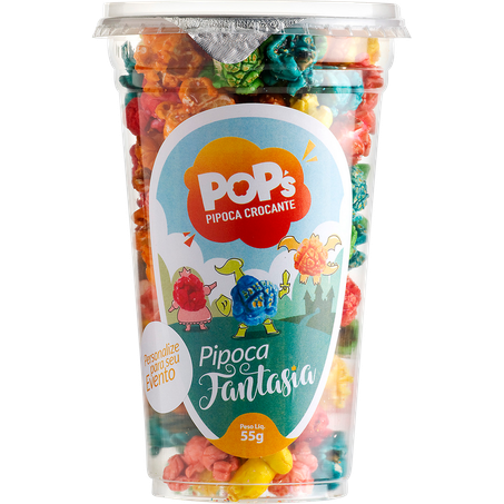 Pipoca doce pops fantasy fantasia pote 5