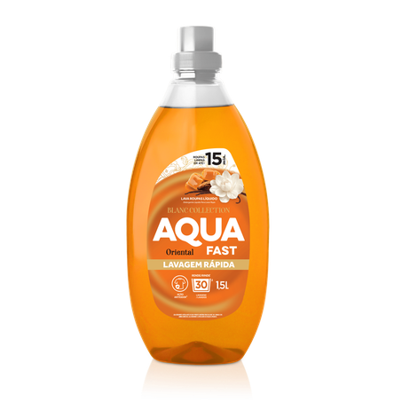 LAVA ROUPAS LÍQUIDO AQUAFAST BLANC COLLECTION ORIENTAL LAVAGEM RÁPIDA 1,5L