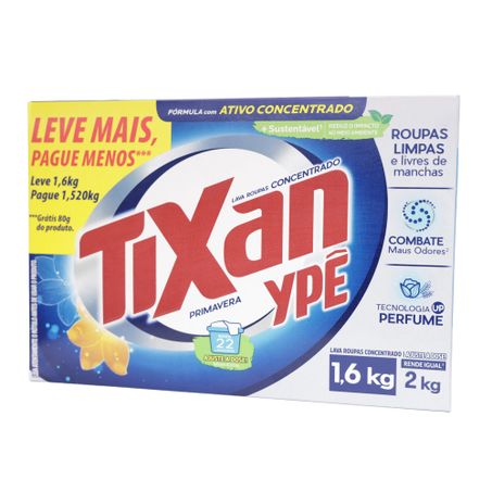 LAVA ROUPAS TIXAN YPE PRIMAVERA GRÁTIS 80G 1,6KG  360-2