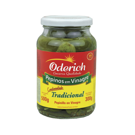 Pepino oderich 300g fatiado tipo americano