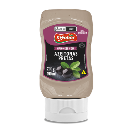 Maionese Kisabor com Azeitonas Pretas Bisnaga 200G