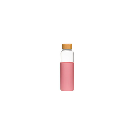 GARRAFA PLASVALE VIDRO SILICONE ROSA MOUSSE 550ML