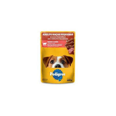 Alimento para Cães Adultos Raças Pequenas Pedigree Carne Sachê 100gr