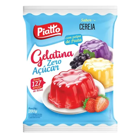 GELATINA PIATTO CEREJA ZERO 200G