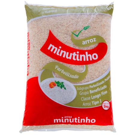 Arroz Minutinho Parboilizado Pacote 5Kg